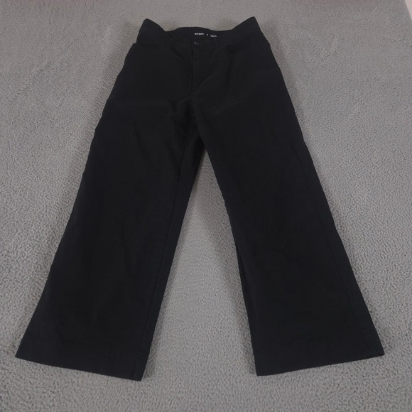 Old Navy Pants - Old Navy Pants Women 14 Black Mariner Extra High-Waisted Wide-Leg Cotton Stretch